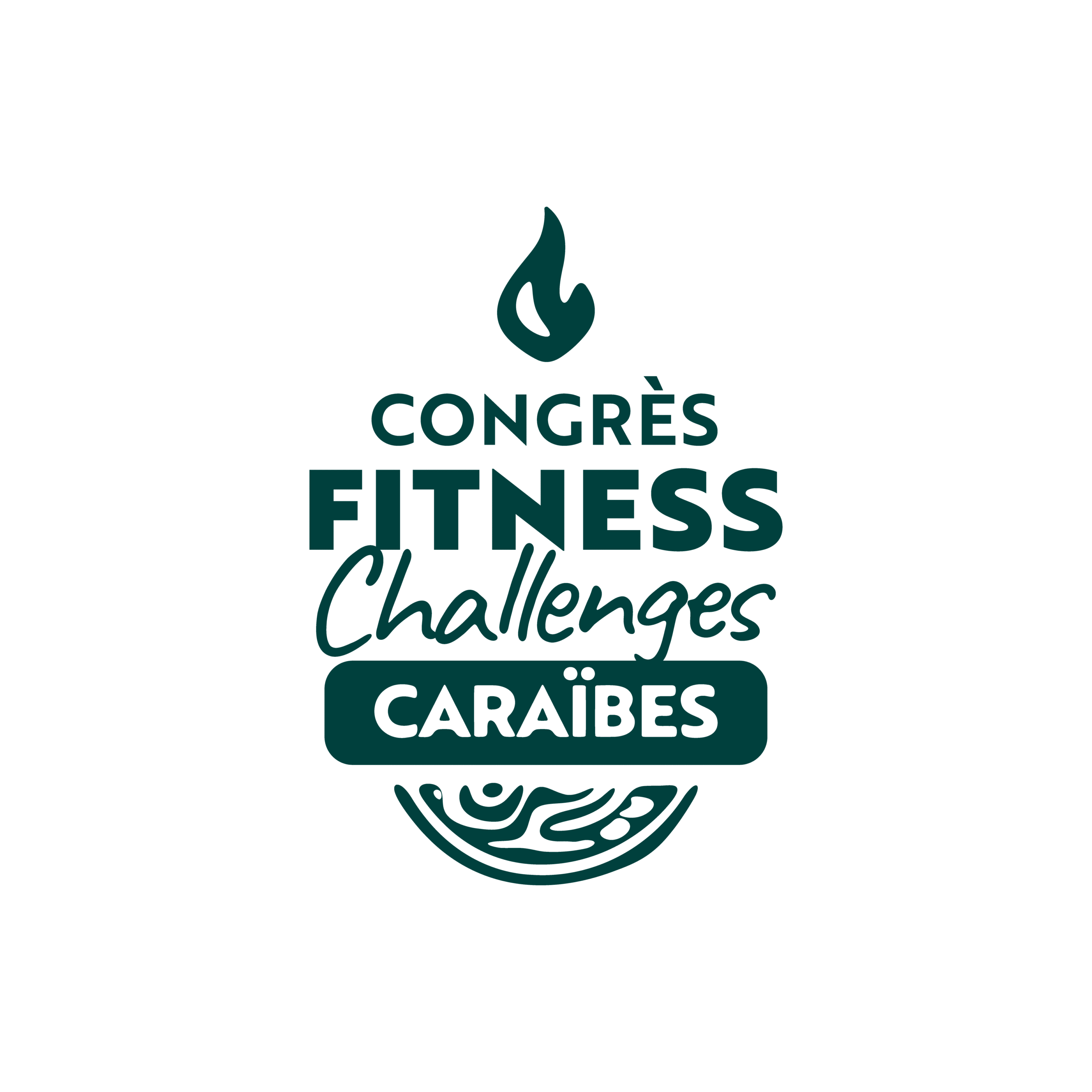 Logo Congrès Fitness Challenges Caraïbes Le rendez-vous des professionnels du sport-santé, du fitness et du tourisme
